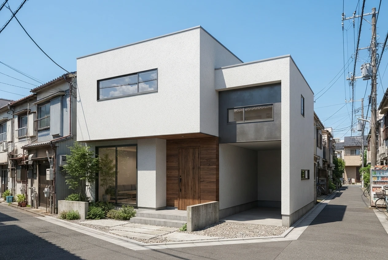 ArchiXで生成した住宅の外観パース